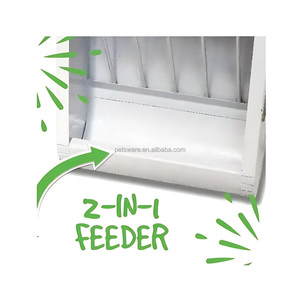 Saman ve pelet Combo besleyici 2-in-1 tavşan çim besleme raf gıda saklama kabı <span class=keywords><strong>Pet</strong></span> mama besleyici Hay ve pelet Combo besleyici - Product Image 4