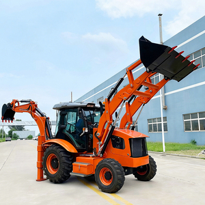 Mini Backhoe <b>Wheel</b> Skid Steer <b>Small</b> Multi-function Shovel Two Ends Busy Excavator Digger - Product Image 3