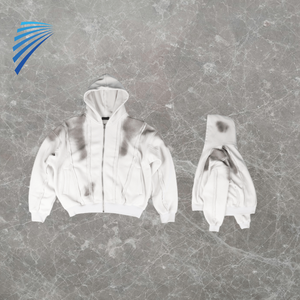 Sudadera con Capucha Personalizada con Logotipo Propio para Hombre, Otoño, 100% Algodón Lavado, Corte Holgado, Sudadera con Capucha DTG - Product Image 1