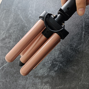 Triple Tube Hair Curler With Ionic Technology 360 Degree Swivel Cord Anti Scald Handle Cool Tip For Quick Styling - Product Image 2