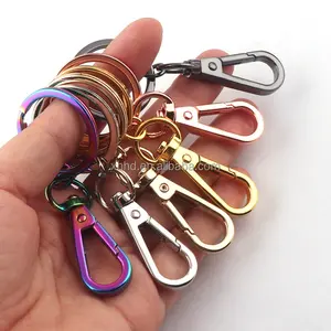 Sleutelhangers Sleutelhanger Met Kreeft Draaibare Gespen Clip Haak Split Ring