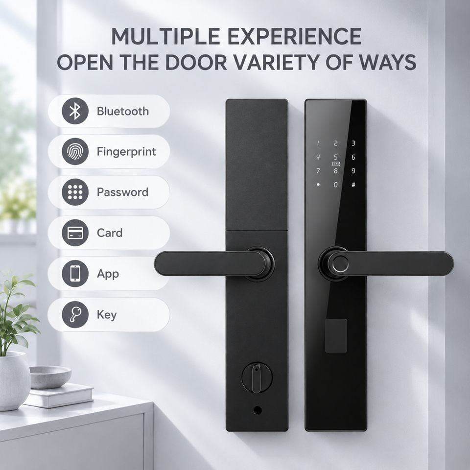 Lock Screen Sample Security Smart Wi-Fi Fingerprint Electric Door Lock Password Home Door Lock ...