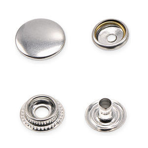 <span class=keywords><strong>Boutons</strong></span>-pression métalliques décoratifs personnalisés en laiton et alliage de zinc à quatre parties pour vêtements - Product Image 1