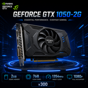 Tarjeta Gráfica <span class=keywords><strong>GeForce</strong></span> <span class=keywords><strong>GTX</strong></span> <span class=keywords><strong>1050</strong></span>-<span class=keywords><strong>2G</strong></span> PCI Express Usada, GDDR7 DirectX 12, 14nm, para Esports, Juegos y Oficina, Bajo Consumo, Refrigeración Silenciosa, DP/ - Product Image 1