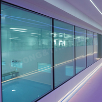 Fenêtre de salle blanche pour hôpitaux et ateliers, anti-buée, double couche, en alliage d'aluminium, insonorisée, anti-poussière, certifiée GMP
