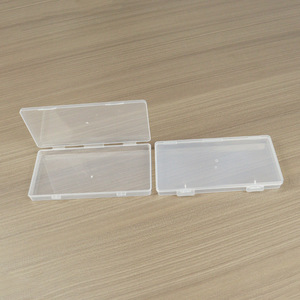 Rectangular Transparent Plastic Storage <b>Box</b> 16.5x8.5x1.6cm Double Buckle Cover Office Organizer Stationery Packaging - Product Image 1