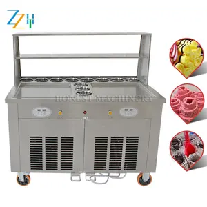 High Efficiency Fried Ice Machine / Shaved Ice Cream Machine Price / Ice Cream Roller Machine