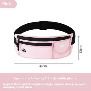 Custom Outdoor <b>Waterproof</b> Sports Waist Bag Men and Women Zipper for Fitness Travel Mobile Phone Running Blet Jogging Bags - Product Image 6