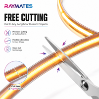 Bande lumineuse LED COB Raymates DC24V, découpe libre, 8 mm, 528 LED, 2700K, 3000K, 4000K, 6000K, IP20, pour intérieur