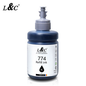<span class=keywords><strong>774</strong></span> T774 7741 T7741 Premium Black Botella compatible <span class=keywords><strong>Tinta</strong></span> de pigmento de recarga a base de agua para impresora <span class=keywords><strong>Epson</strong></span> L605 L655 - Product Image 1