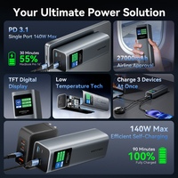 Batterie externe Vention 27000mAh grande capacité avec écran TFT en temps réel pour ordinateur portable