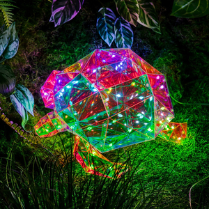 Lampes de nuit lumineuses en forme de tortues marines, effet cristal 3D créatif, holographique, PET, LED, lumineuses, pour décorations, cadeaux - Product Image 2