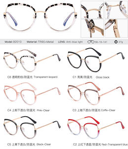 אנטי כחול חסימת משקפיים מסגרת מסגרת חדשה חם נשים סגסוגת אופנה משקפיים משקפיים אופטי uv400 מרשם משקפיים <span class=keywords><strong>2025</strong></span> - Product Image 3