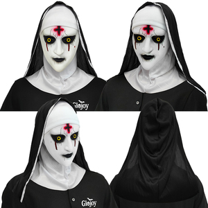 Masque intégral en latex de nonne effrayante pour adulte, costume de fête d'Halloween, masque d'horreur pour maison hantée - Product Image 4