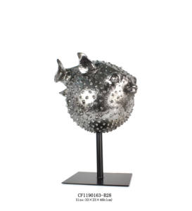 家の装飾のための人工海洋樹脂装飾金フグ魚動物彫刻 - Product Image 6