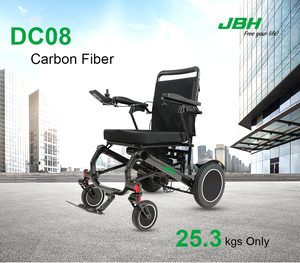 Khung gấp Xe Lăn Điện cường độ cao sợi carbon đen kim loại hộp carton CE xe lăn phụ kiện 6 km/h lớp II - Product Image 3