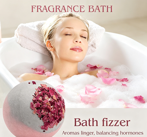 OEM/ODM Rose Spherical <b>Bath</b> Fizzer Handmade Natural Aromatherapy Stress Relief Elegant Style - Product Image 2