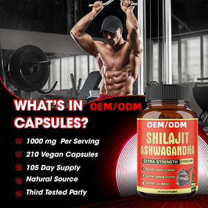 อาหารเสริมชิลลาจิตแบบ OEM ODM ผสมสารสกัดจากอัชวากันธาออร์แกนิก ชิลลาจิตบริสุทธิ์จากเทือกเขาหิมาลัยในรูปแบบแคปซูลออร์แกนิก - Product Image 4