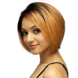 Parrucca Bob Corta 1B30 <span class=keywords><strong>Colore</strong></span> 8, Ondulata <span class=keywords><strong>Naturale</strong></span> con Frontale in Pizzo, 100% Capelli Umani Vergini Originali - Product Image 5