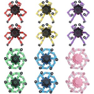 Fidget Spinners transformables, 12 Uds., giroscopio deformable, juguetes sensoriales para aliviar el estrés, para niños de 8 a 13 años, Unisex, de plástico, portátiles - Product Image 1