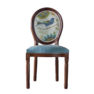 Sedia da Pranzo Moderna <span class=keywords><strong>in</strong></span> Stile Luigi XVI <span class=keywords><strong>con</strong></span> Schienale Rotondo, Rivestimento <span class=keywords><strong>in</strong></span> Tessuto Stampa <span class=keywords><strong>Legno</strong></span> Rovere Francese e <span class=keywords><strong>Gambe</strong></span> <span class=keywords><strong>in</strong></span> Metallo, Ideale per Workshop - Product Image 6