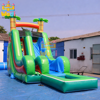 Parc aquatique gonflable avec filet de protection, PVC 0,55 mm, matériau sûr certifié EN14960, garantie 3 ans, pour des moments de plaisir actifs en famille