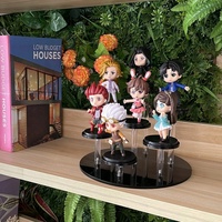 Présentoir à figurines en acrylique portable à 7 niveaux, écologique, facile à assembler – Organisateur de collection de figurines à plusieurs niveaux