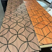 Panneau acoustique à lamelles Akupanel 2400*600mm en MDF avec placage noyer naturel, réduction de l'écho pour salle de réunion - Vente en gros