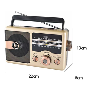 Rechargeable Factory Vintage Portable Solar Charging FM AM SW 3 Band Radio with BT Connection Bass Boost and <b>USB</b> TF MP3 Player - Product Image 5