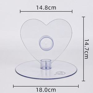 Heart Shape Cake Toppers Handmade Valentine'S Day Wedding Couple Decorations For Dessert Table - Product Image 2