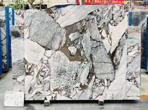 Modern Ocean Storm Marble Bookmatch Blue White Calacatta Blue Marble pour escaliers Indoor Kitchen Countertop Island - Product Image 6