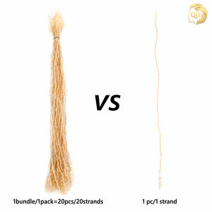 Rastas Intercurly al por Mayor 613 #   <span class=keywords><strong>Extensiones</strong></span> de Cabello Humano Brasileño Remy, Hechas a Mano, de 6 a 30 Pulgadas, Color Rubio, para Crochet y Dreads, de Fábrica - Product Image 2