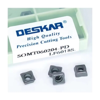 Plaquettes de coupe en carbure pour tour DESKAR LF6018S, outils de tournage SOMT060204-PD avec revêtement CVD, personnalisables OEM