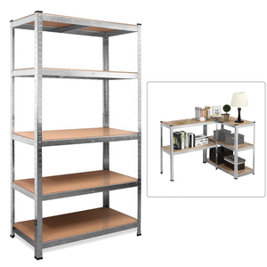 JDS-5 Layer Industrial Steel Boltless Corrosion 265 KGS Warehouse Rack Shelving Powder Coated Galvanized Home Tool Storage - Product Image 1