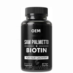 Capsule di Saw Palmetto e Biotina Aeglewell per la Crescita dei Capelli, Estratto di Radice di Ortica, Integratori Erboristici - Product Image 1