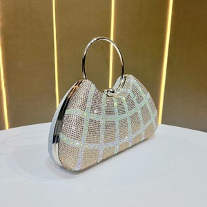 New Cross-border High-end Women's Evening Crossbody <b>Bag</b> French Style <b>Small</b> Diamond-encrusted Handbag Polyester Closure Tanjing - Product Image 2