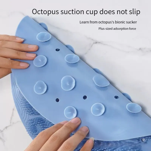 Cepillo de silicona desechable para masaje de espalda y pies con ventosas antideslizantes y fuerte succión para baño - Product Image 2