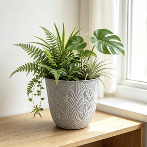 <span class=keywords><strong>Maceta</strong></span> Moderna, Clásica y Tradicional con Diseño de Hojas, Ecológica, Resistente y Duradera para Plantas Suculentas, Cactus, Hogar y Jardín - Product Image 6