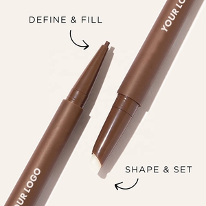 Nouvel Arrivage Crayon à Sourcils 2 en 1 avec Gel sur la Tête Vegan Locks Eye Brow Wax Pen All Day Makeup Private Label Eyebrow Pencil - Product Image 2