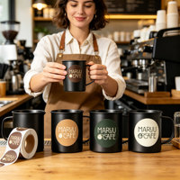 Etiquetas Adhesivas Personalizadas Impresas a Medida, Resistentes al Agua, de Vinilo para Envasado de Alimentos como Miel, Mermelada y Café