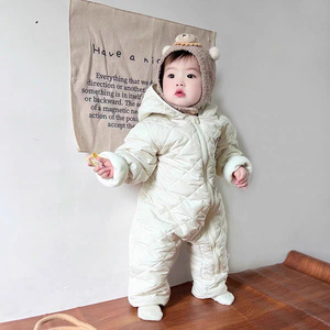 Ropa <span class=keywords><strong>de</strong></span> invierno para bebés Clase A: Trajes <span class=keywords><strong>de</strong></span> una pieza acolchados <span class=keywords><strong>de</strong></span> algodón para niños y niñas, recién nacidos, cálidos para salir - Product Image 2