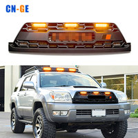 Accessoires Grille de pare-chocs avant ABS pour Toyota 4Runner 2002-2005 Style GR Grille avant noire avec feux LED