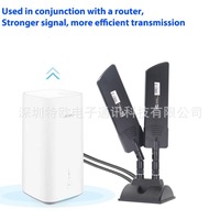 Qiyuntong Dual Antenna 5G CPE Dish 42DBI Penguat Sinyal Pita Frekuensi 42DBI Pemasangan di Tanah Bahan Plastik VSWR 1.5 600-6000MHz Cetakan Khusus