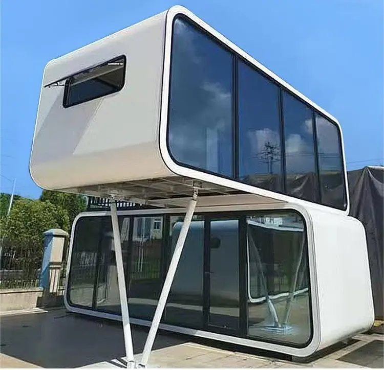 2024 China Canton Fair Luxury Houseboat/Triangular wooden House/Movable/folding house/scalable/customizable