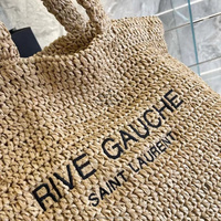 Sac à paille multifonctionnel Sac à main rayé personnalisé Sac à paille avec nom de marque Sac fourre-tout