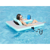 Chaise flottante gonflable pour piscine avec accoudoirs et dossier pour plage, piscine, lac, rivière en plein air