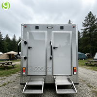 Toilettes mobiles de luxe Goeasy en acier inoxydable galvanisé, toilettes portables, remorque pour toilettes, camping-cars