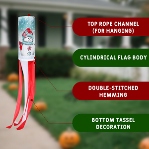 Merry Christmas Windsock <b>Garden</b> Decor WindSock Digital Printed Flying Wind Socks for Yard <b>Garden</b> Porch - Product Image 3