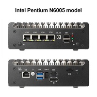 Mini PC Industrial Topton, Router Firewall Sin Ventilador, Intel N100 Pentium N6005, 4 LANs I226-V 2.5G, DDR4, COM, USB-C, PfSense