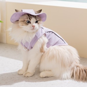 Ropa de verano para gatos Gaby, chaleco con capucha para mascotas, protección solar, ropa refrescante para gatitos, chaleco de dos patas, ropa refrescante para perros, venta al por mayor - Product Image 4